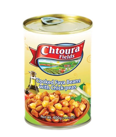 Cooked fava beans with Chickpeas Chtoura 400g
