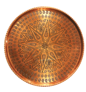 Medium copper serving tray