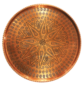 Medium copper serving tray